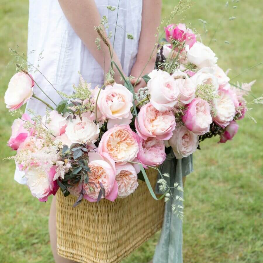 Bouquet of Constance David Austin Roses