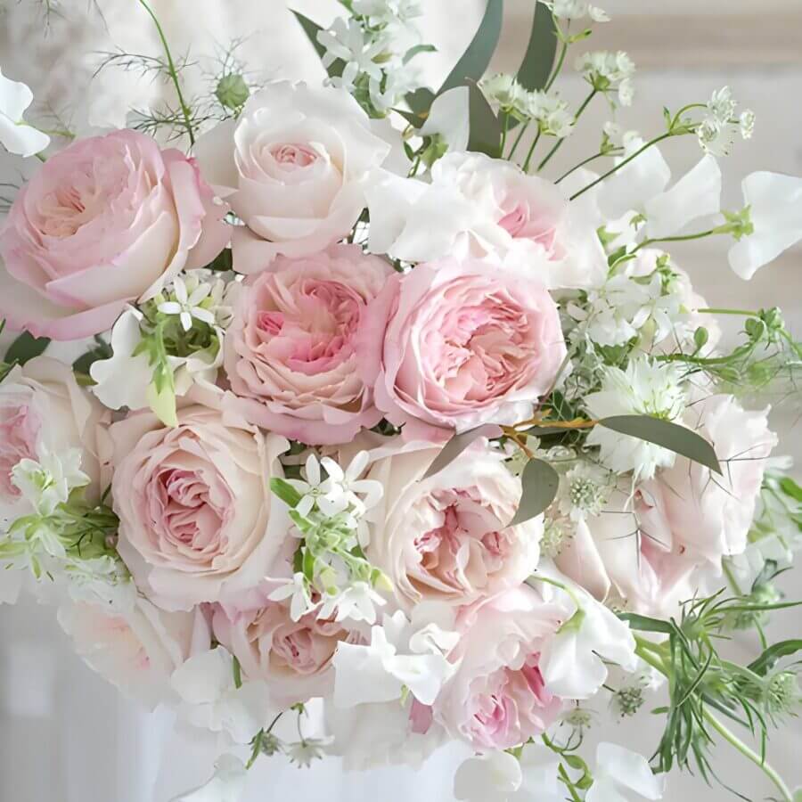 david austin wedding roses at fabulous florals