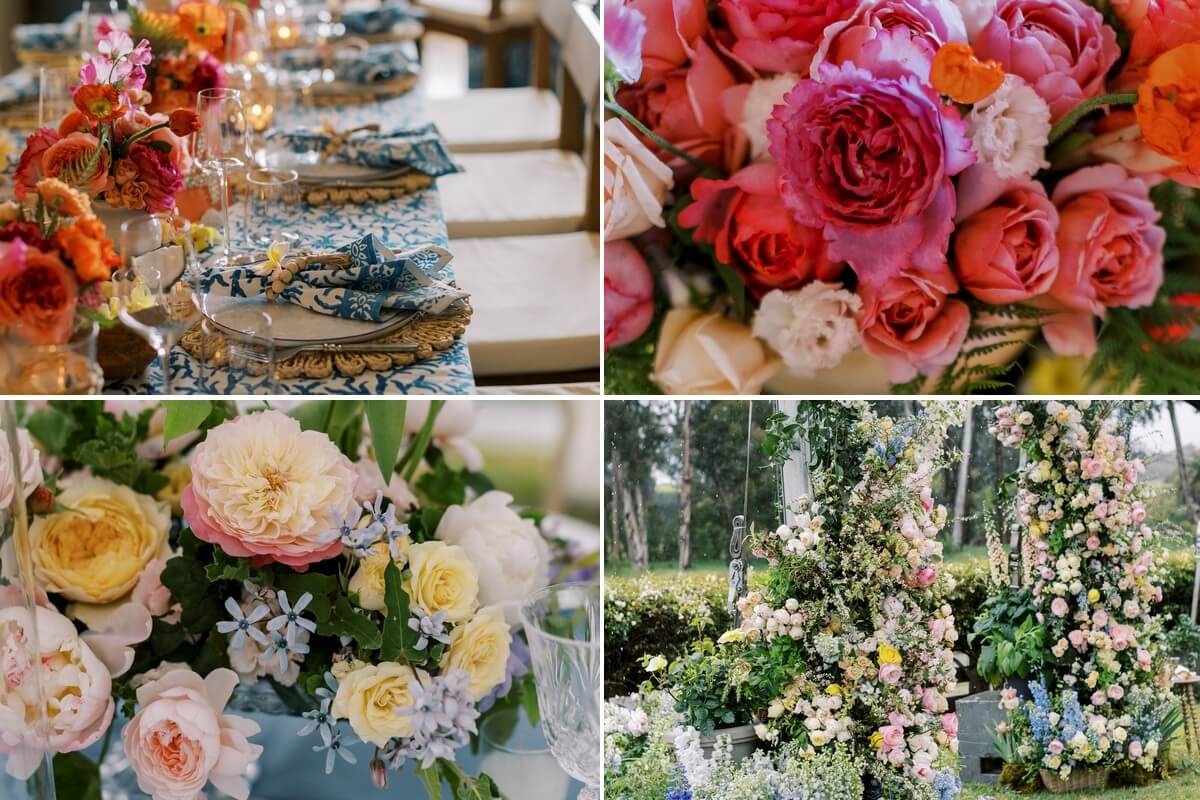 Summer wedding palettes in Santa Barbara
