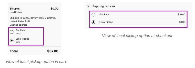 local pickup options