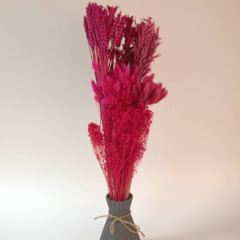Dried Tonal Bouquet Hot Pink