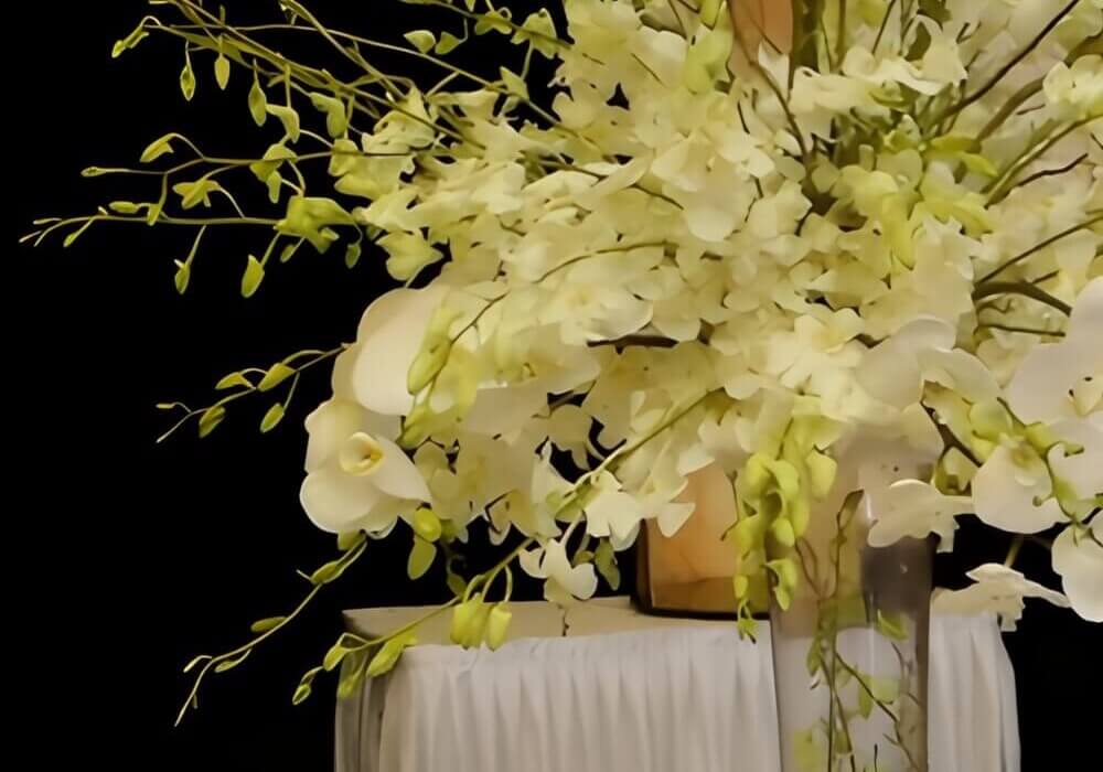 DIY floral arrangement with wholesale manzanita branches