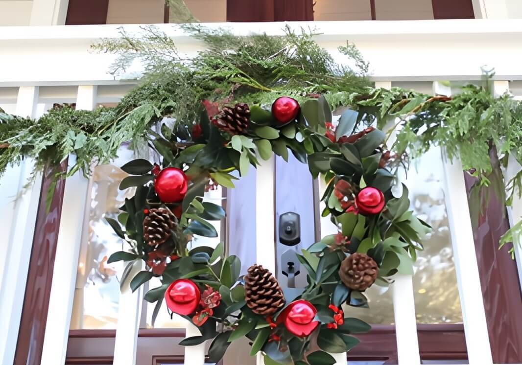 Holiday decor wreath delivered