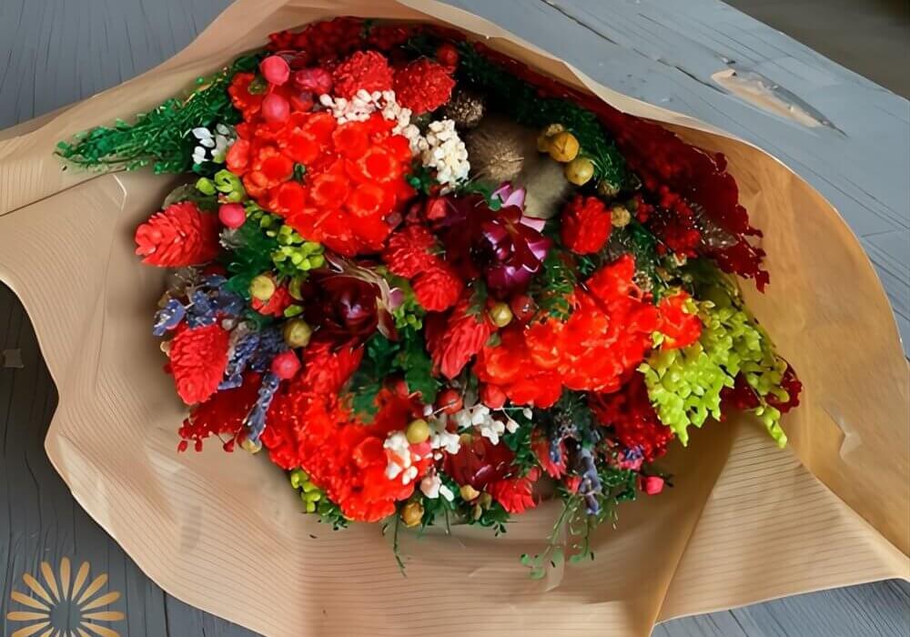 Red-Fantasy-Dried-Bouquet DIY